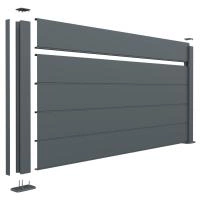 Clôture aluminium Alu20 vue éclatée