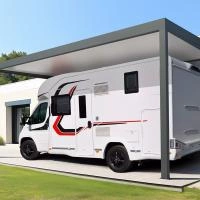 Carport aluminium pour camping-car Alusun