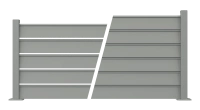 Clôture aluminium Alujour gris clair - RAL 7037