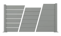 Clôture aluminium Aluline gris clair - RAL 7037