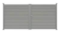 Portail aluminium Aluclin - RAL 7037