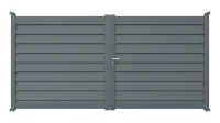 Portail aluminium Aluclin XL - RAL 7016