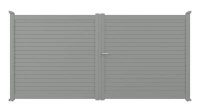 Portail aluminium Alulam - RAL 7037