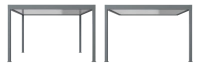 Pergola aluminium toit plat Alusun - RAL7016