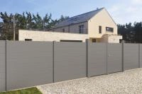 Portail battant gamme Alulineplein hauteur 1685mm RAL 7037
